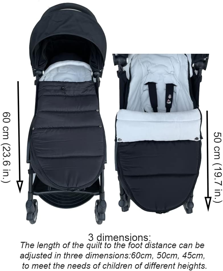 Coprigambe Universale per Passeggino, Nero - immagine 4