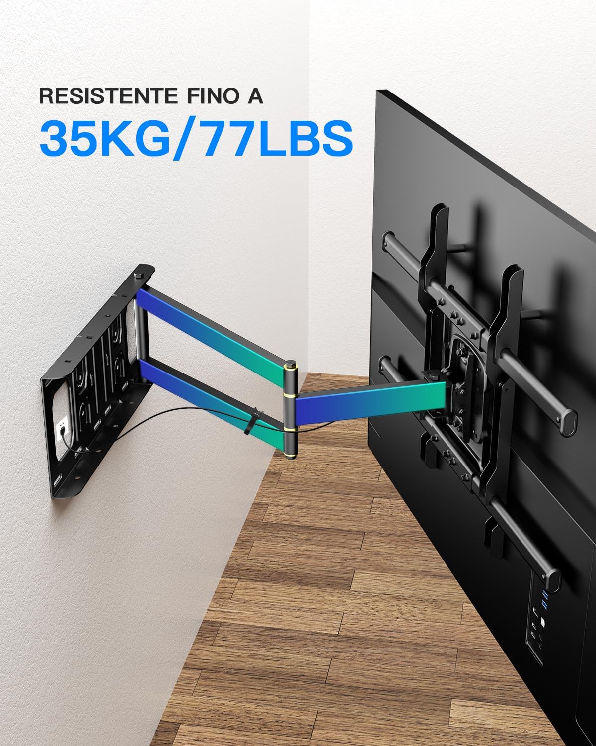 Whyfone Supporto TV da Parete Girevole Inclinabile Estensibile - immagine 5