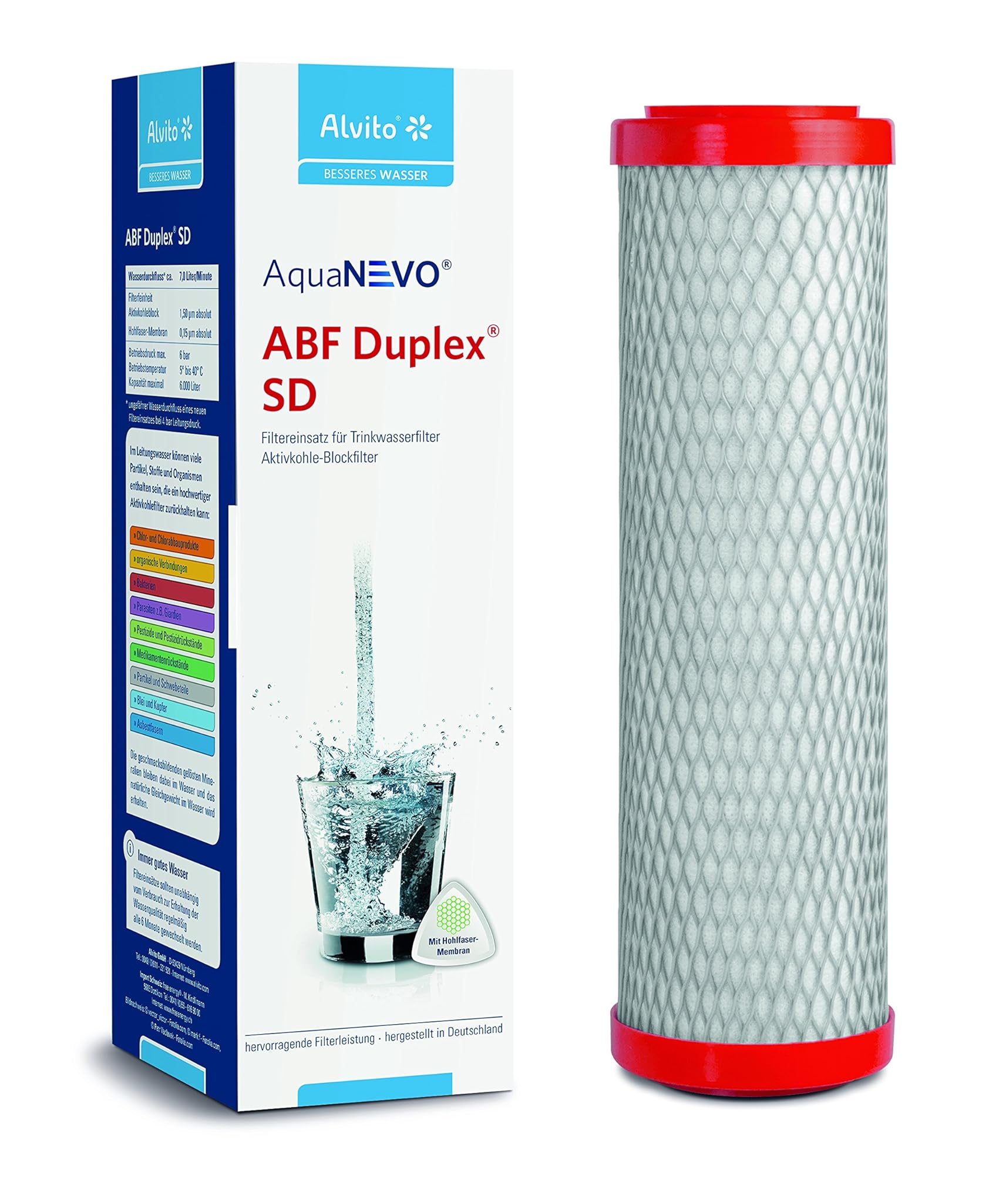 Alvito ABF Duplex SD Filtro dell'Acqua, Normale