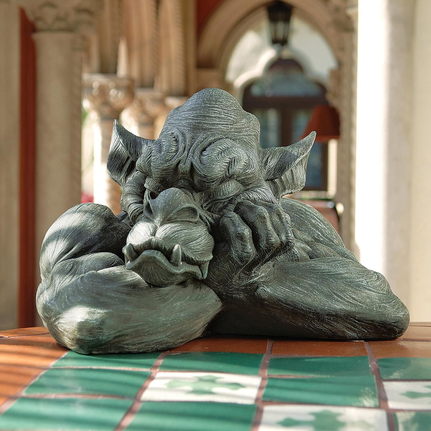 Design Toscano Scultura Goliath Il Gargoyle, Pietra Grigia - immagine 2