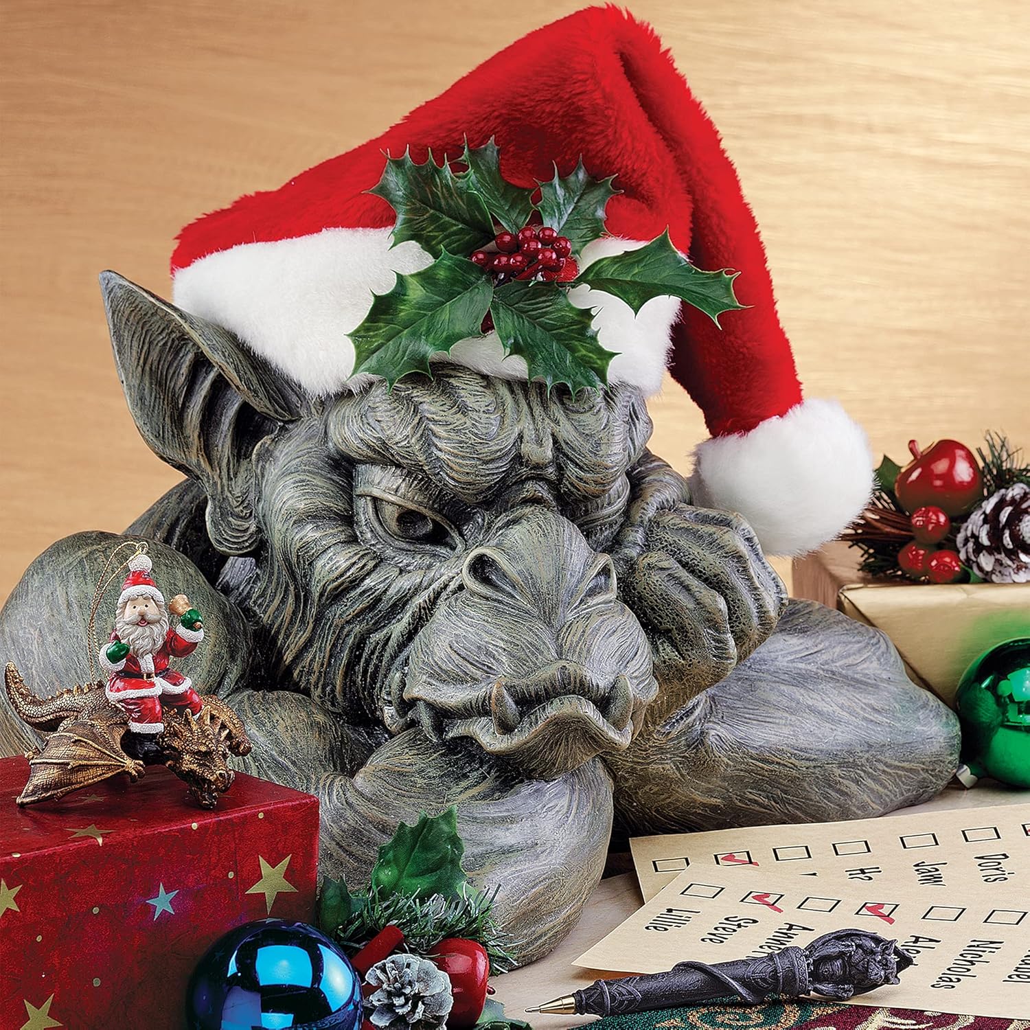 Design Toscano Scultura Goliath Il Gargoyle, Pietra Grigia - immagine 3