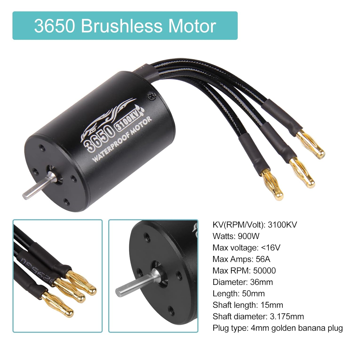 Motore Brushless 3650 3100KV e ESC 60A Combo Set - immagine 2