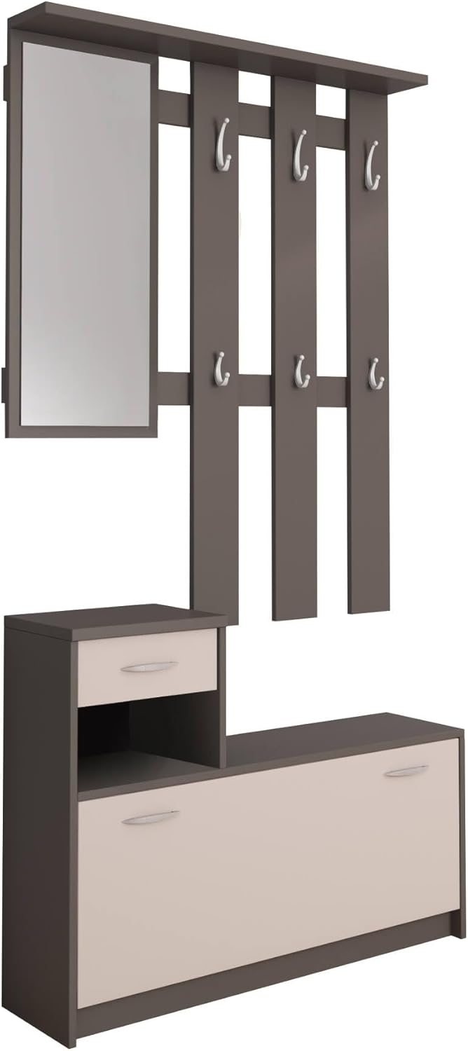 Dmora Ingresso Clint - Mobile Moderno con Specchio - immagine 3