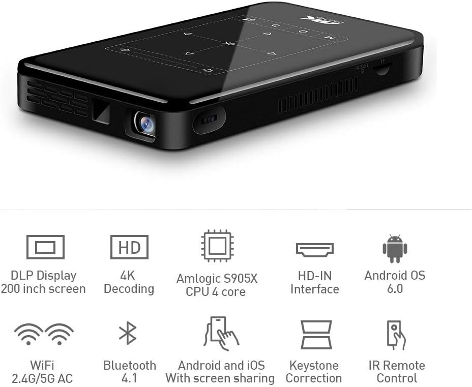 Mini Proiettore Tascabile Smart DLP Pico (Android 6.0) - immagine 3