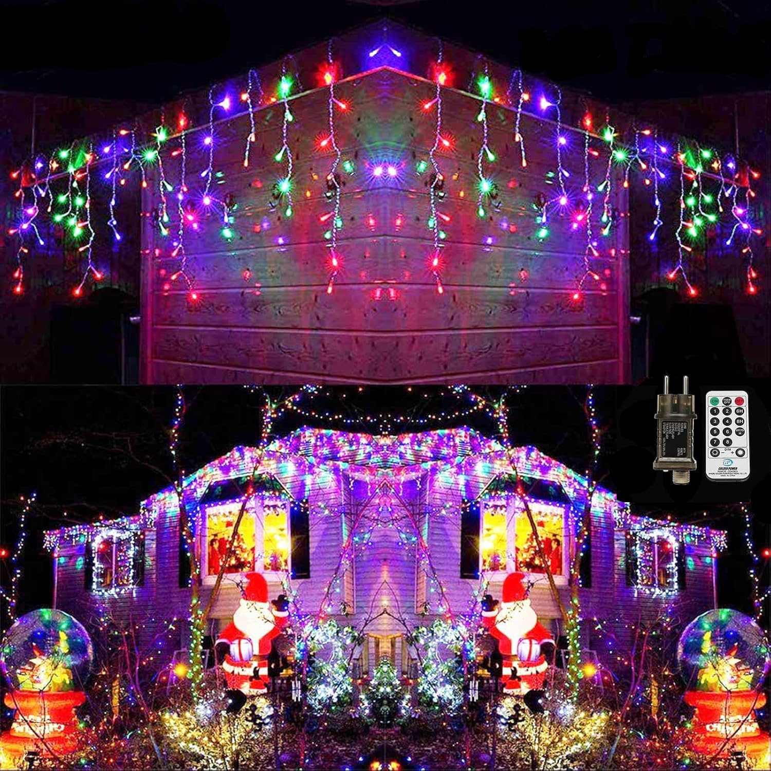 Qedertek Luci Natale Esterno - Cascata 10M 432 LED - immagine 1