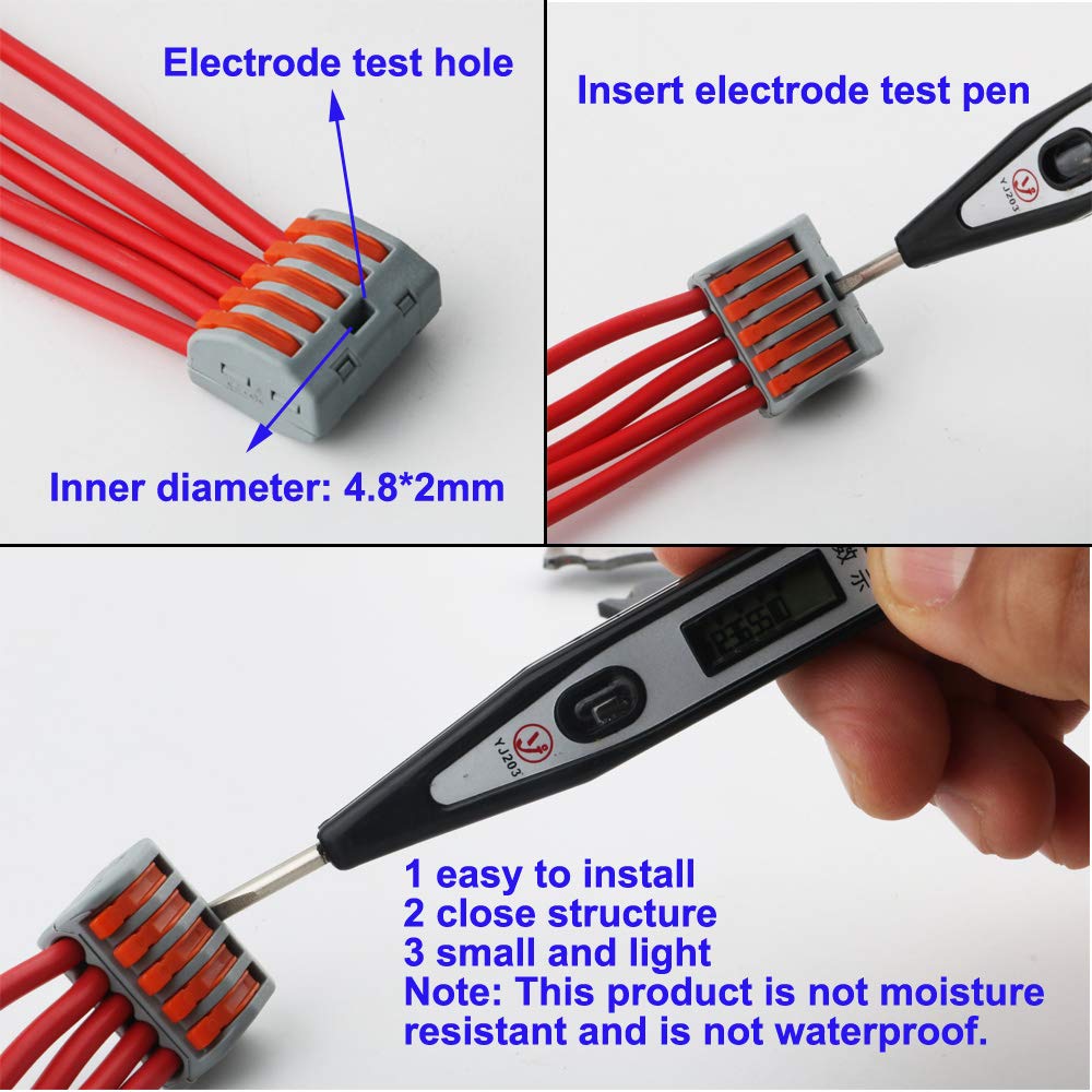 CESFONJER Connettore 222-415 - Morsettiera a Leva 5 Porte (16 pz) - immagine 5