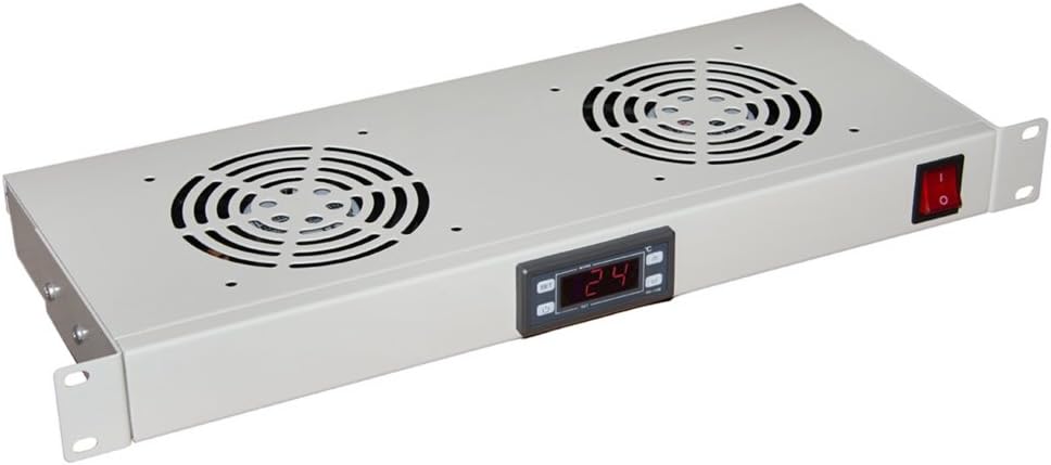 LINK Modulo 2 Ventole Raffreddamento con Display, Grigio - immagine 1