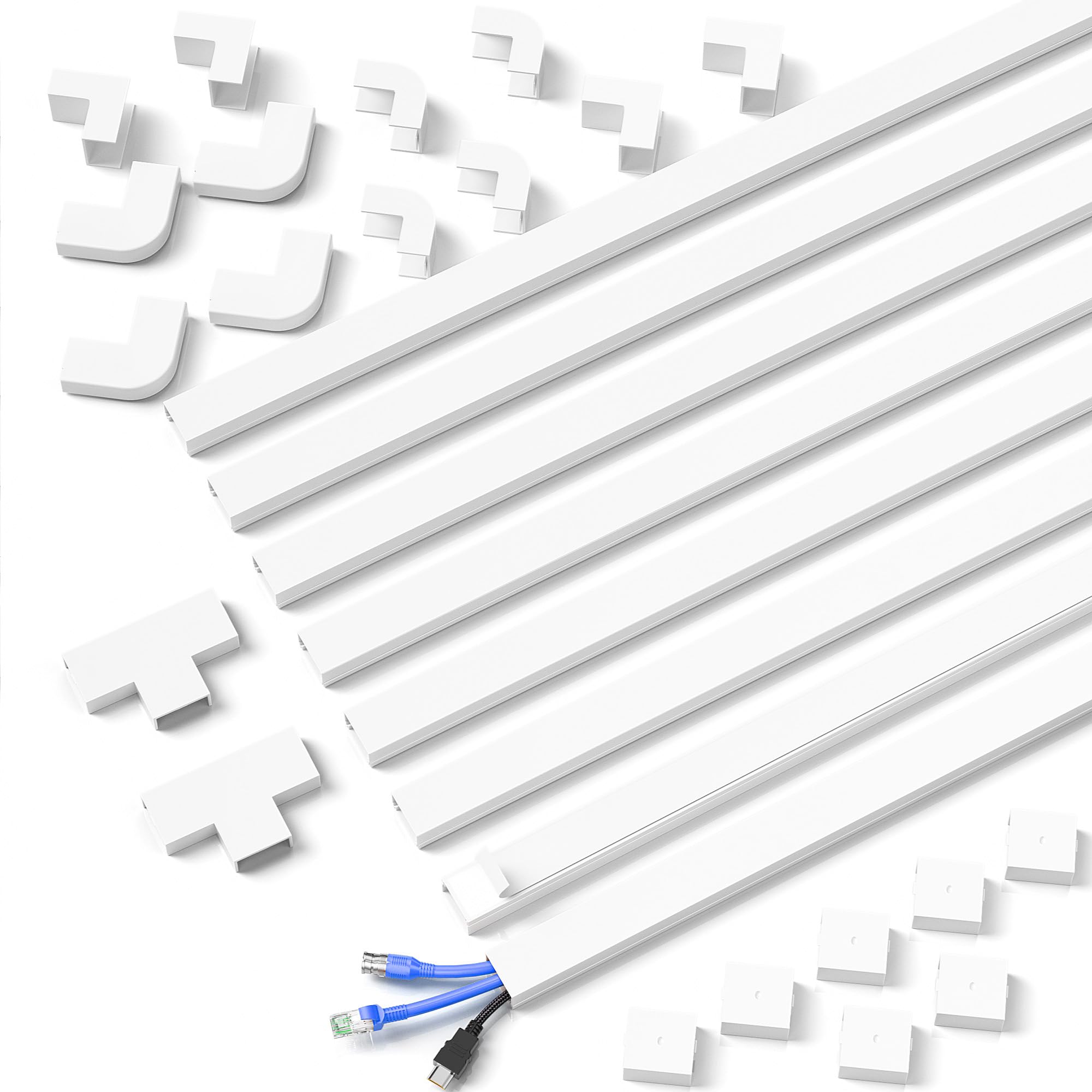 Mudeela Nascondi Cavi - Canalina Passacavi TV, Bianco