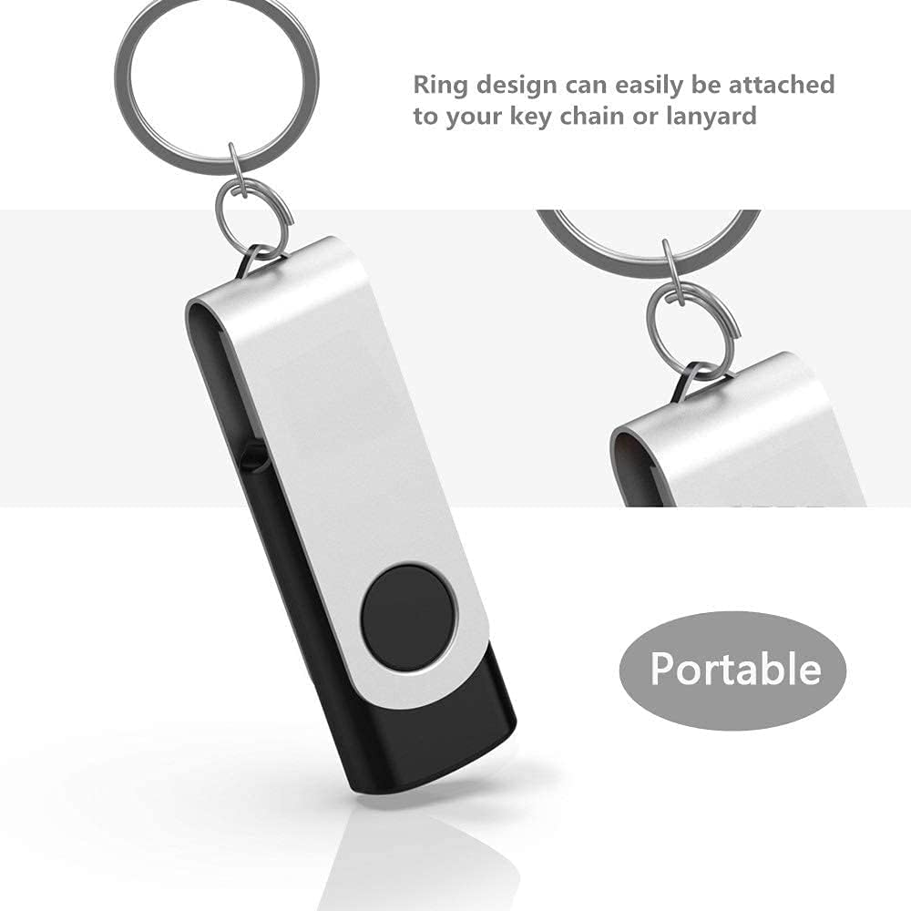 Kootion Pendrive 8GB 2.0 - Set 10 Pezzi, Nero - immagine 3