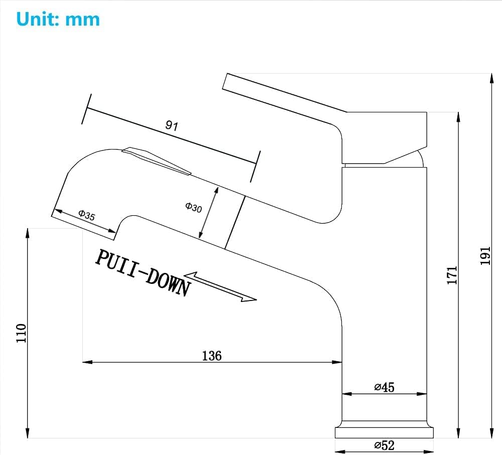 Onece Rubinetto Bagno Lavabo con Doccetta Estraibile - immagine 5