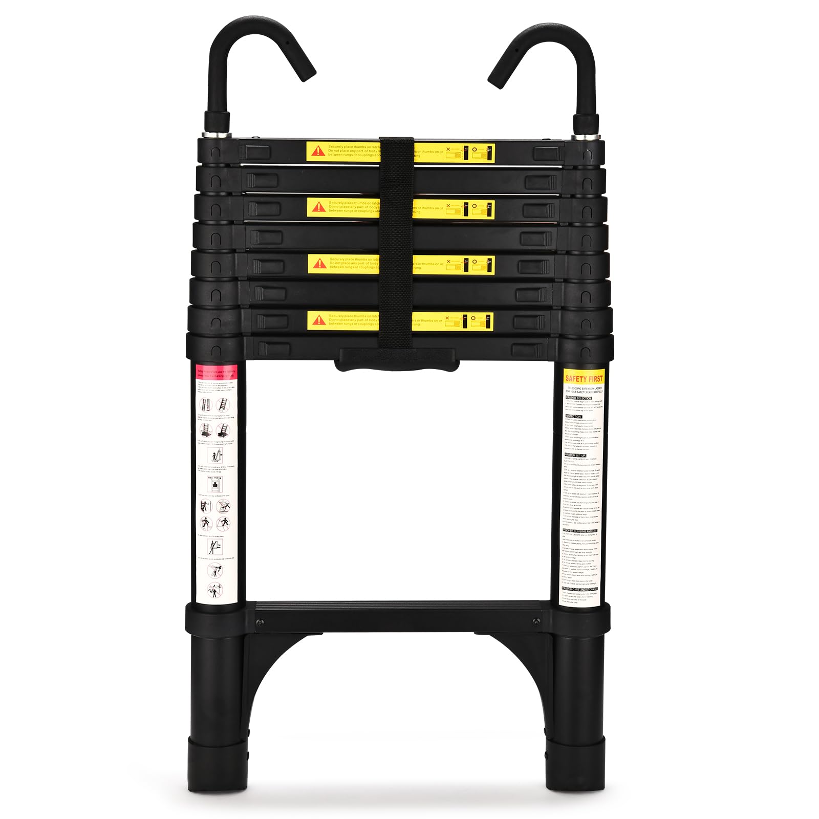 Hbtower Scala Telescopica 2,6m in Alluminio, Nera