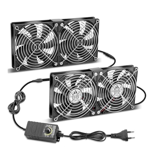 Gdstime 4x Ventola 120mm 220V con Cuscinetto a Sfera