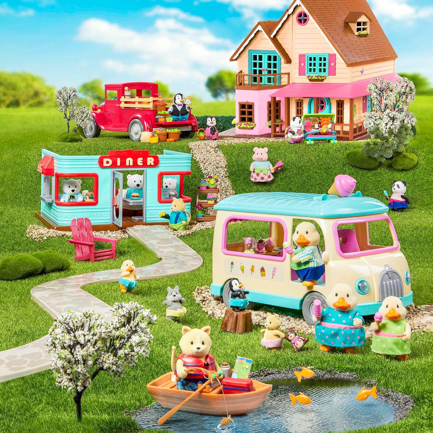 Li'l Woodzeez - Honeysuckle Hillside Cottage - Set 20 pezzi - immagine 2
