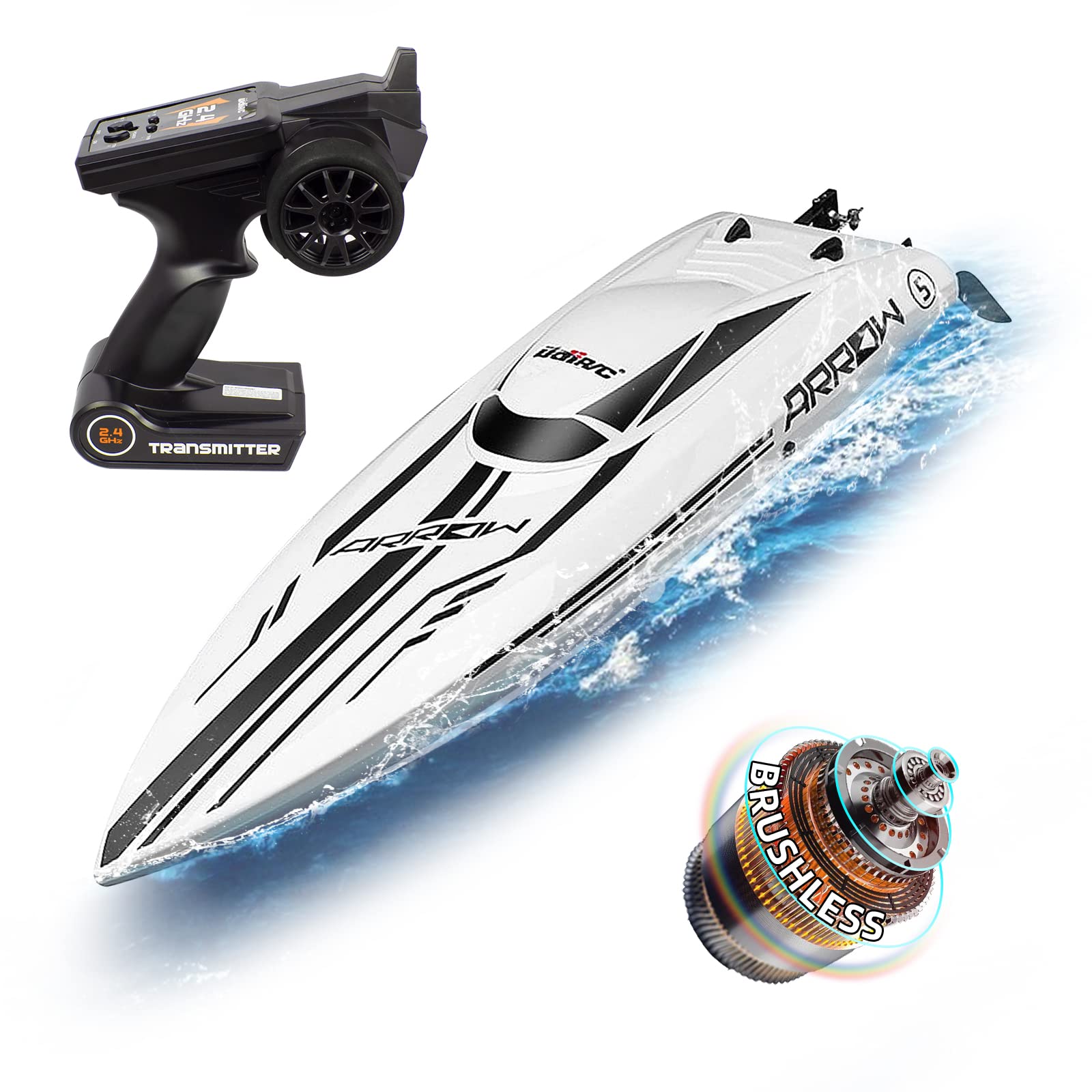 Ulifance Barca RC Brushless 48KM/H per Piscine e Laghi