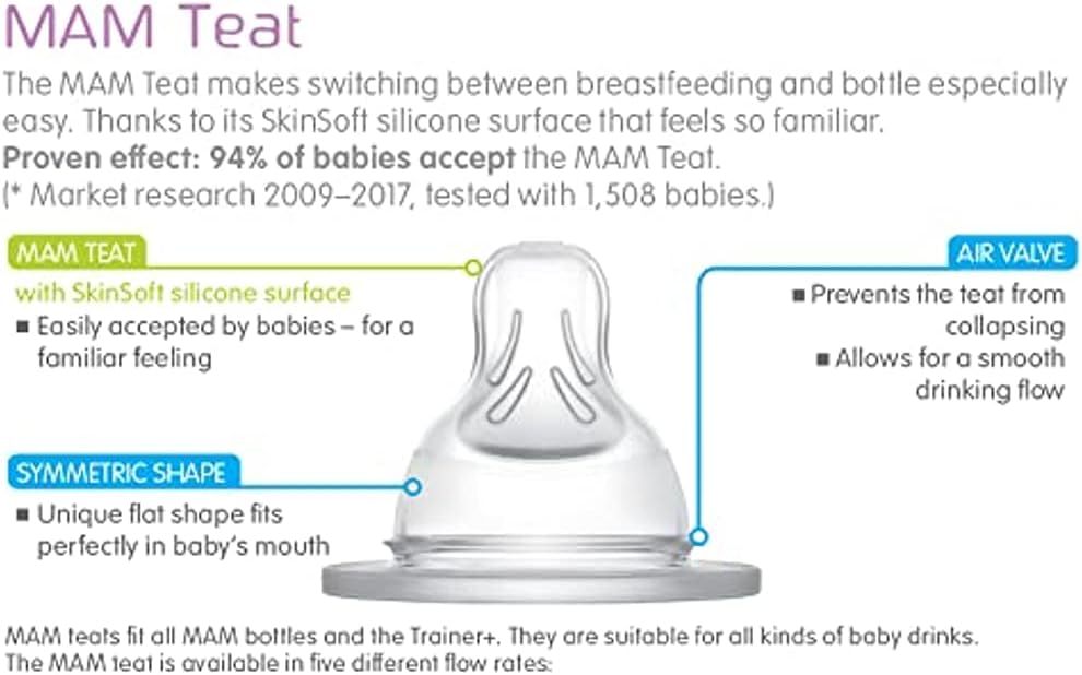 Mam Teats Size 2 - Tettarelle Medium Flow (2 Pezzi) - immagine 2