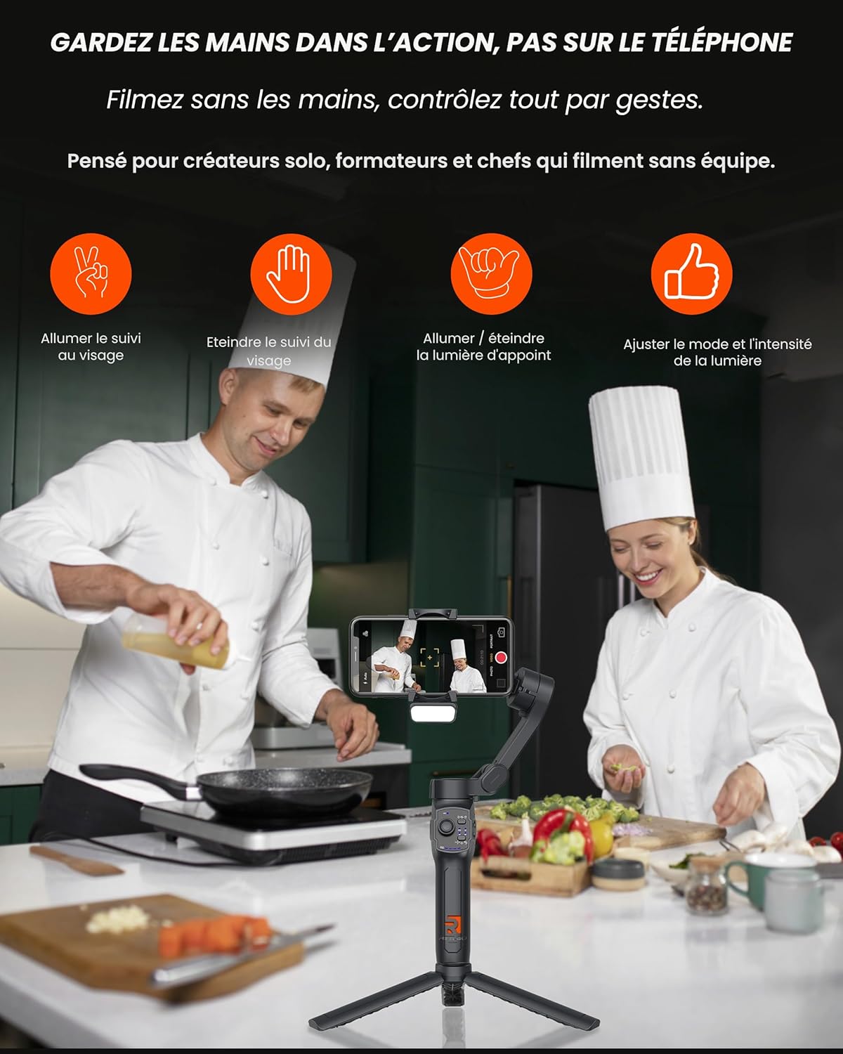 Studio Pro - Stabilizzatore Smartphone 3 Assi con IA - immagine 5