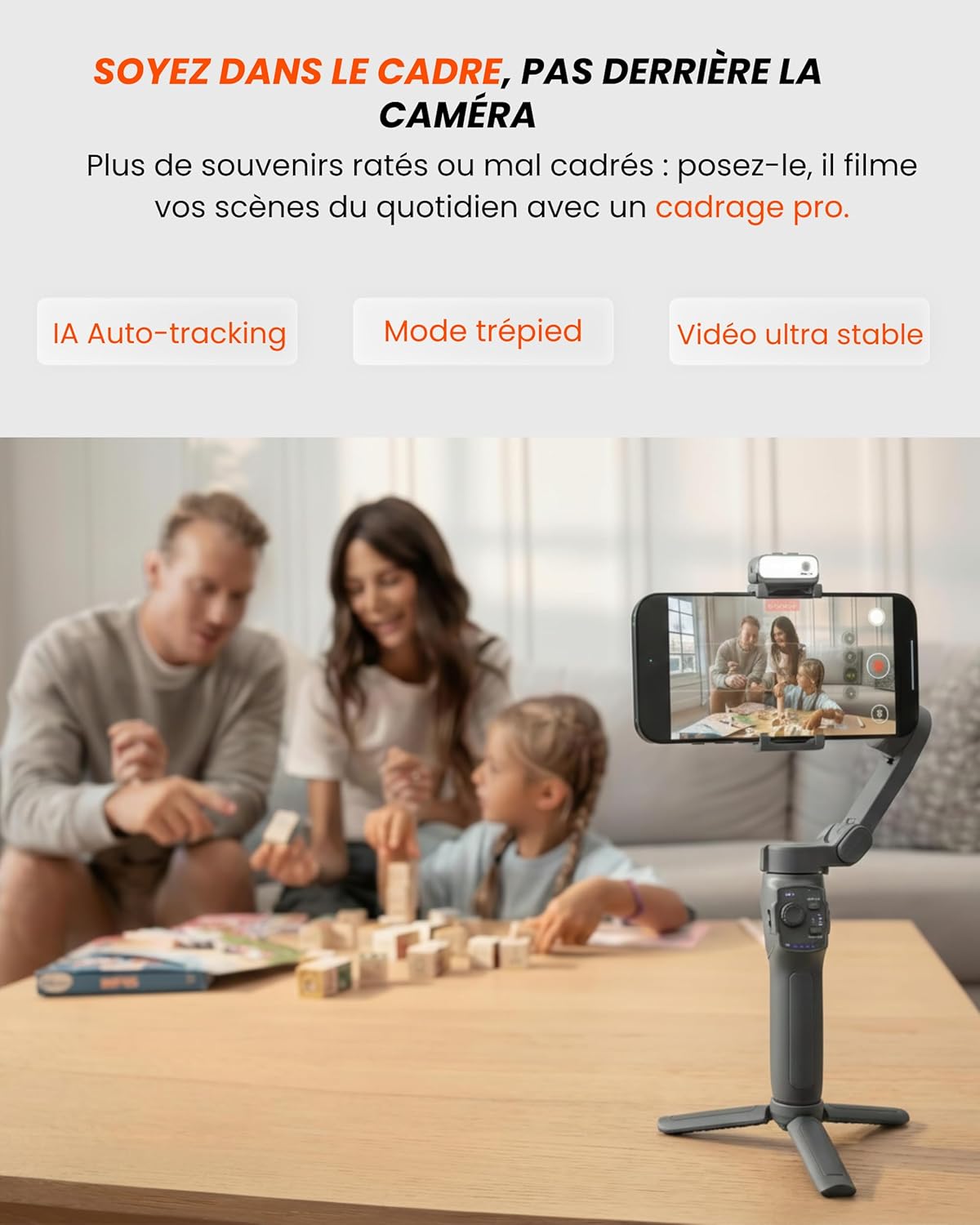 Studio Pro - Stabilizzatore Smartphone 3 Assi con IA - immagine 8
