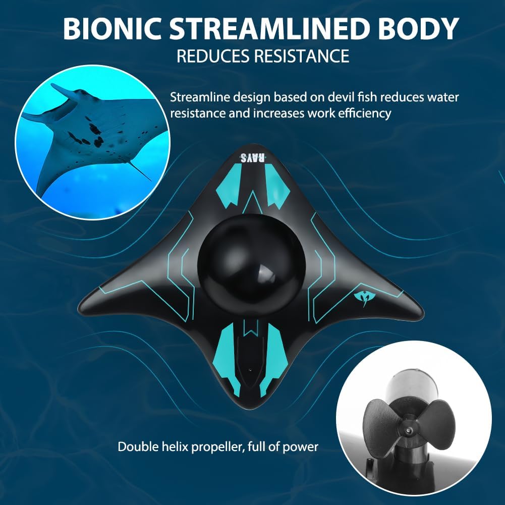 HOTUT Barca Telecomandata con Fotocamera e Drone Subacqueo - immagine 3