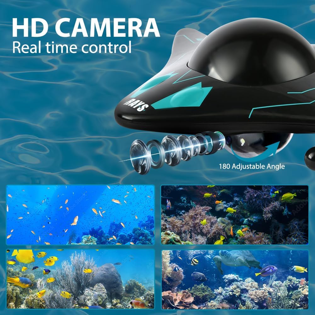 HOTUT Barca Telecomandata con Fotocamera e Drone Subacqueo - immagine 4