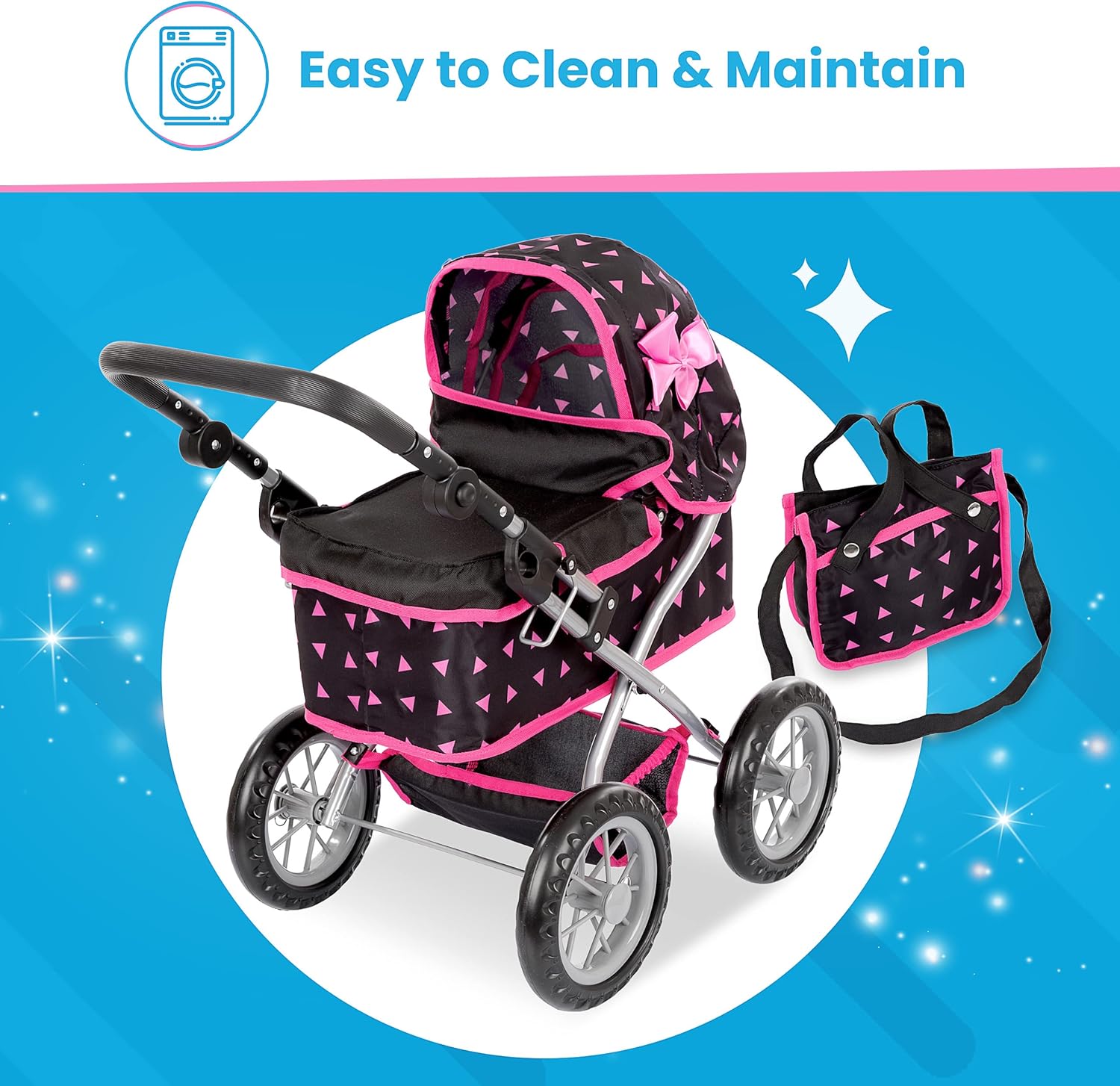 Kinderplay Carrozzina per Bambole con Gondola - immagine 6