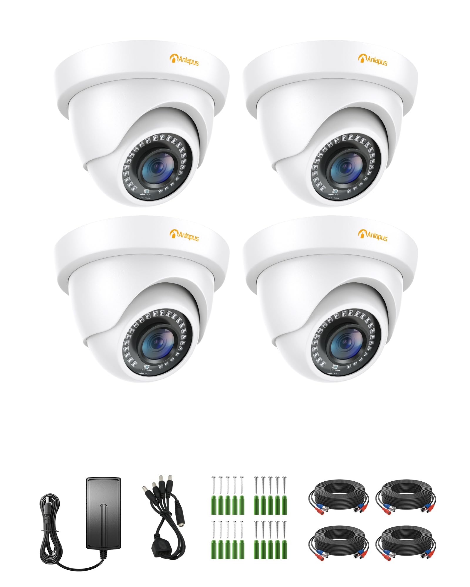 Anlapus 4pcs 1080P Telecamera di Sorveglianza per DVR