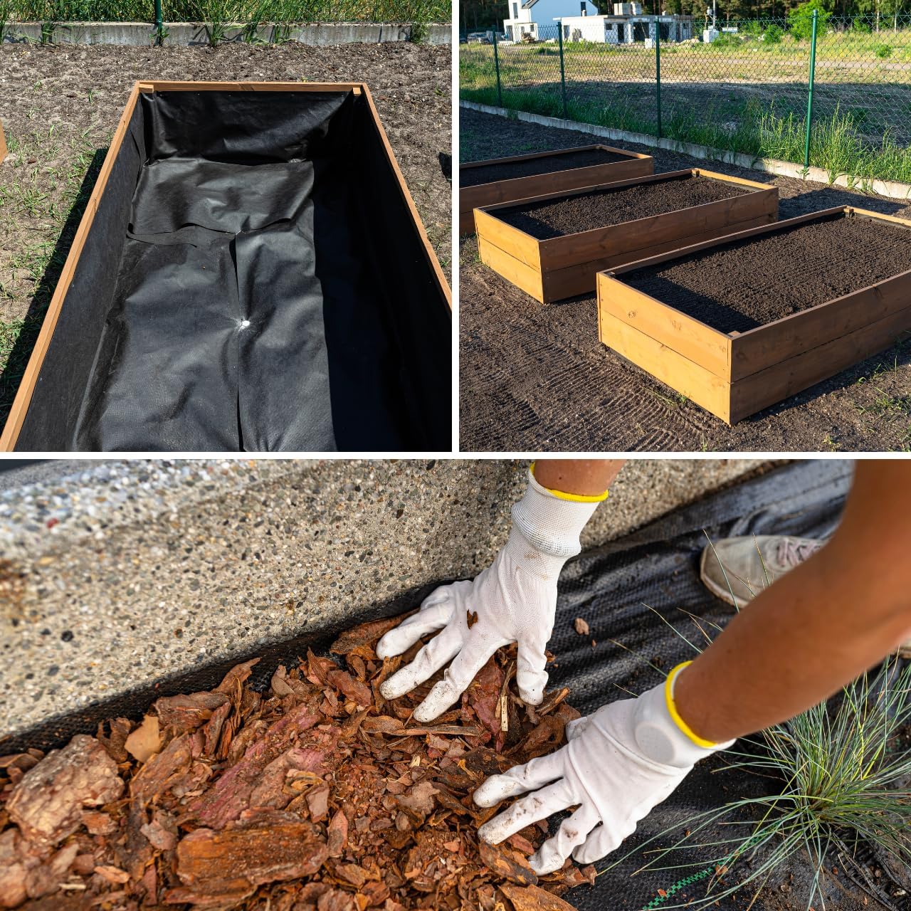 GARDENIX Tessuto Non Tessuto per Erbacce Extra Forte, Nero - immagine 3