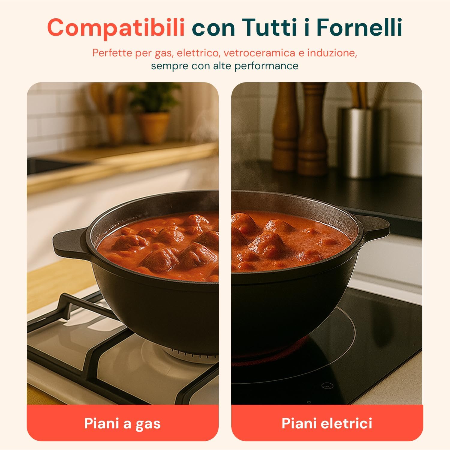 Wintem Pentola Antiaderente 24cm con Coperchio - immagine 4