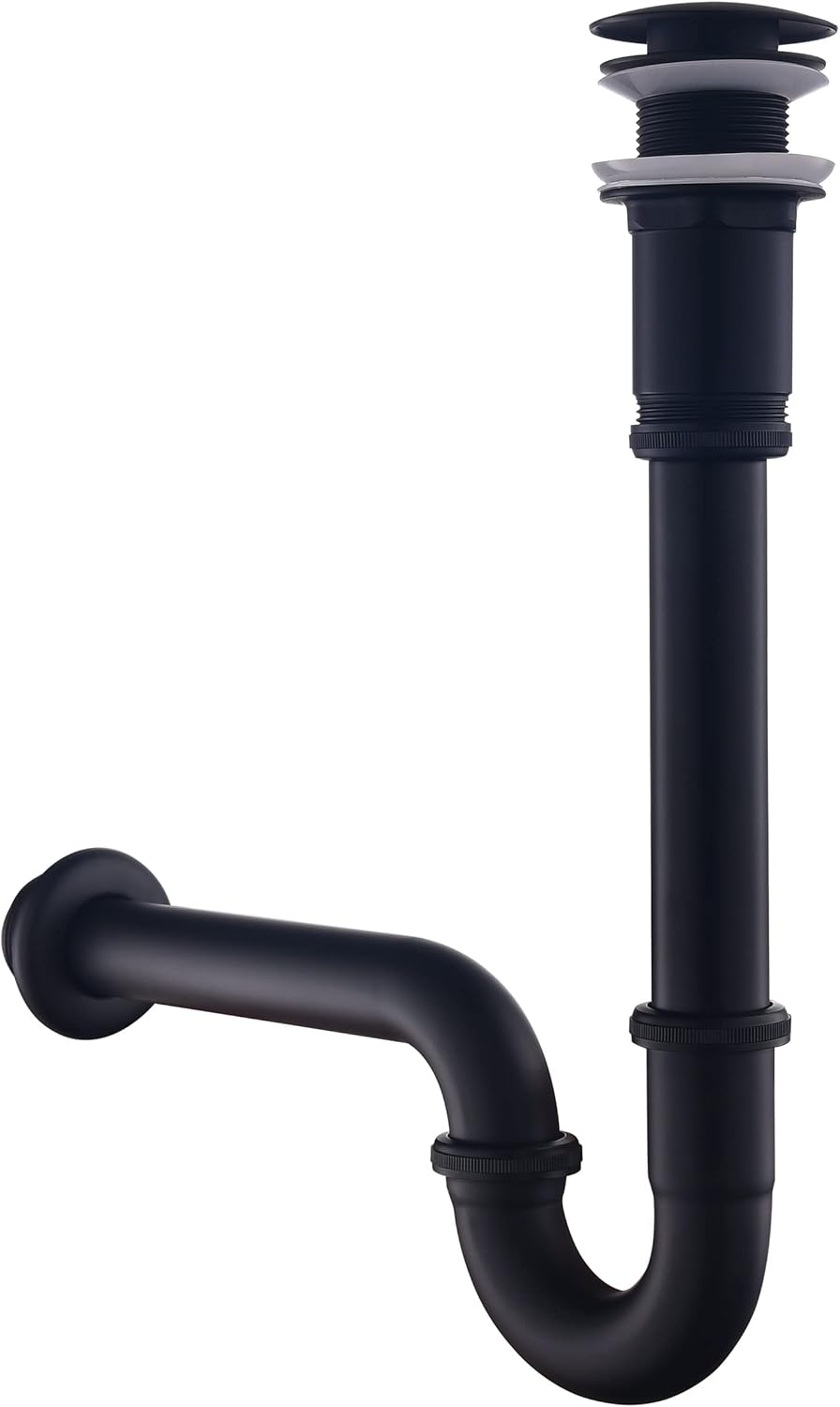 Keymark - Sifone Lavabo con Scarico Pop-Up Nero Opaco