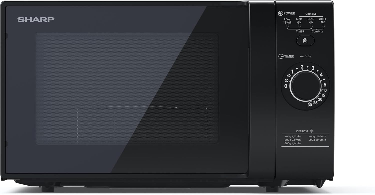 Sharp YC-GG02EB Microonde con Grill 700W, 20L, Nero - immagine 1