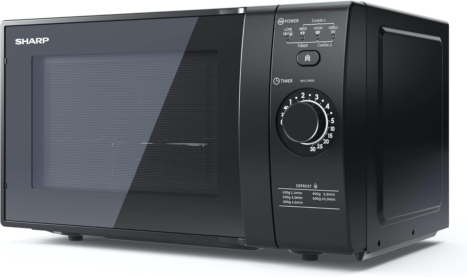 Sharp YC-GG02EB Microonde con Grill 700W, 20L, Nero - immagine 3
