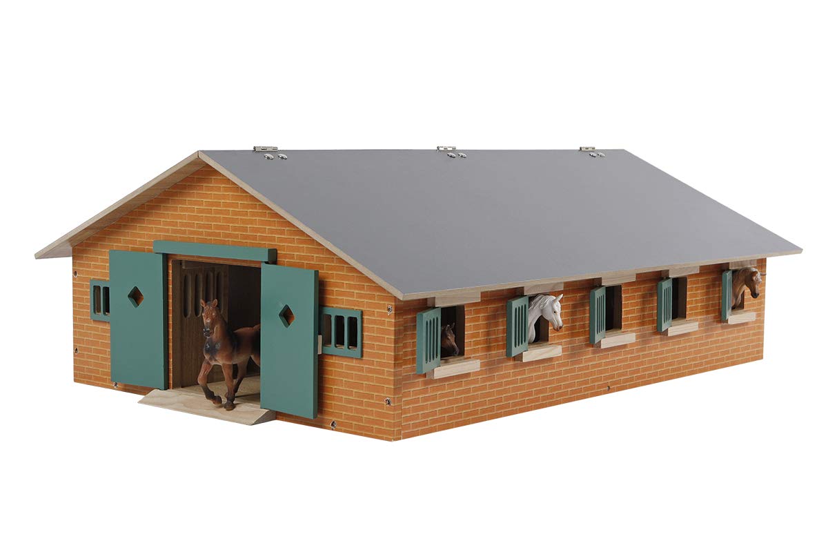 Van Manen 610544 Large Wooden Horse Stable with 9 Horse Stalls