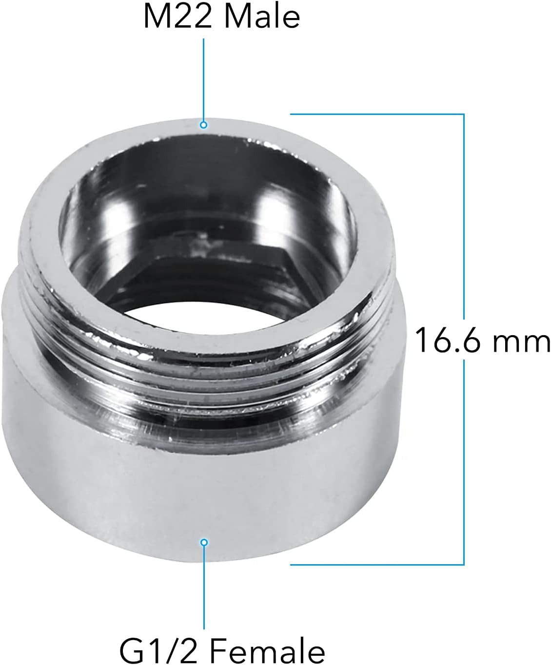 Deviatore Doccia 3 Vie G1/2 Grigio - immagine 3