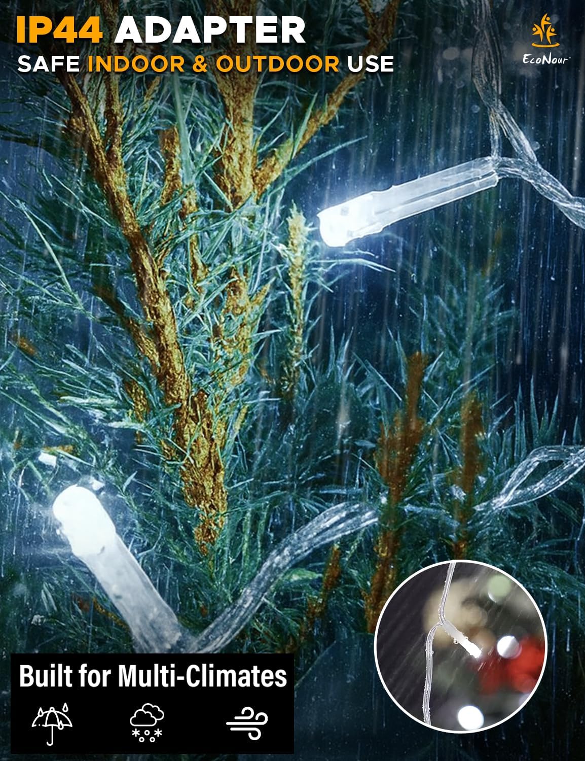 EcoNour Luce Ghiacciolo 47m 1500 LED - immagine 5