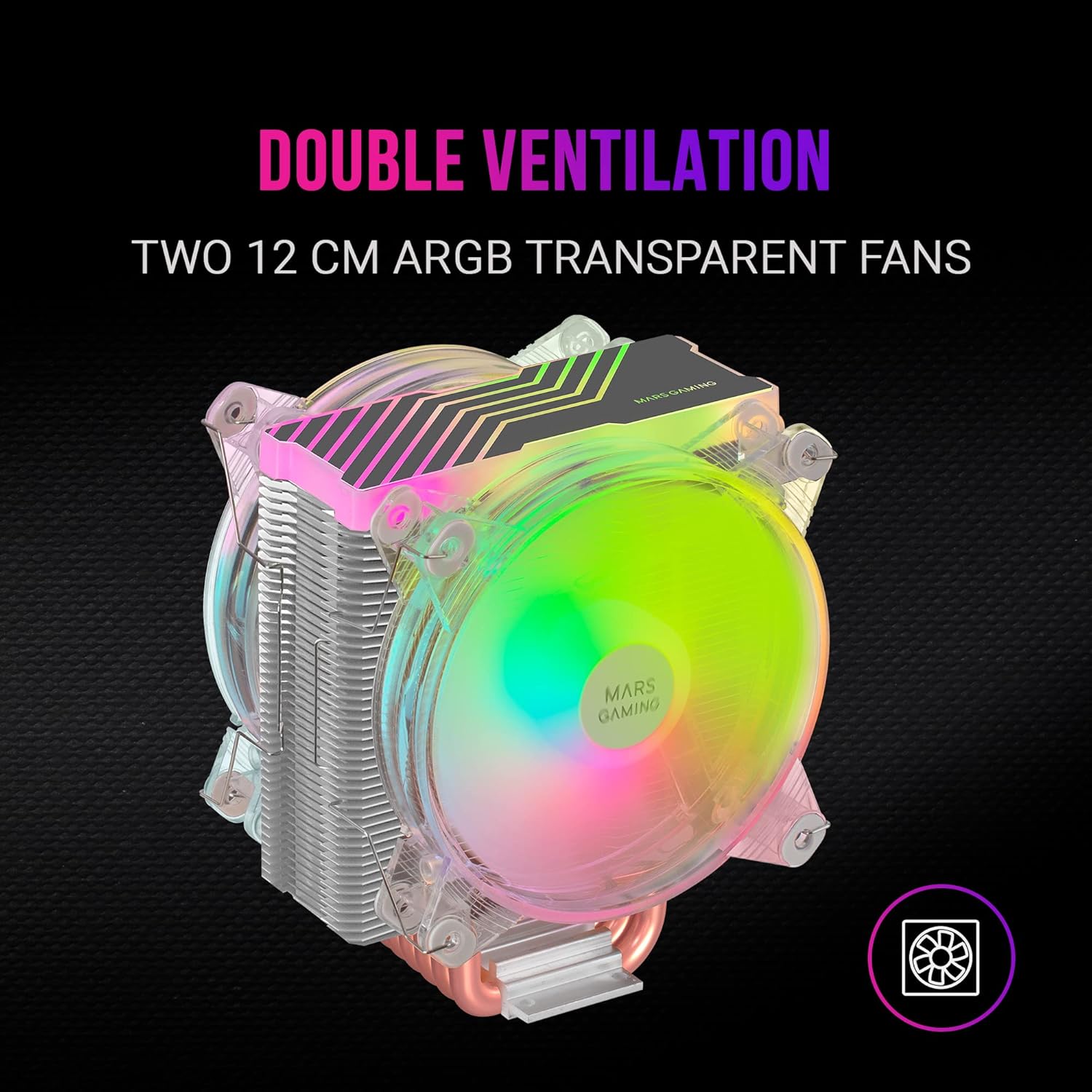 Mars Gaming MCPU66 - Dissipatore CPU Triplo ARGB - immagine 5