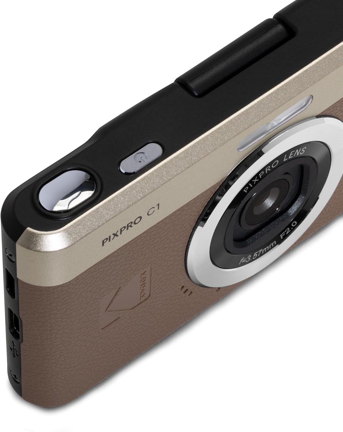 Kodak Pixpro C1 - Fotocamera Digitale Ultra Compatta, Marrone - immagine 4