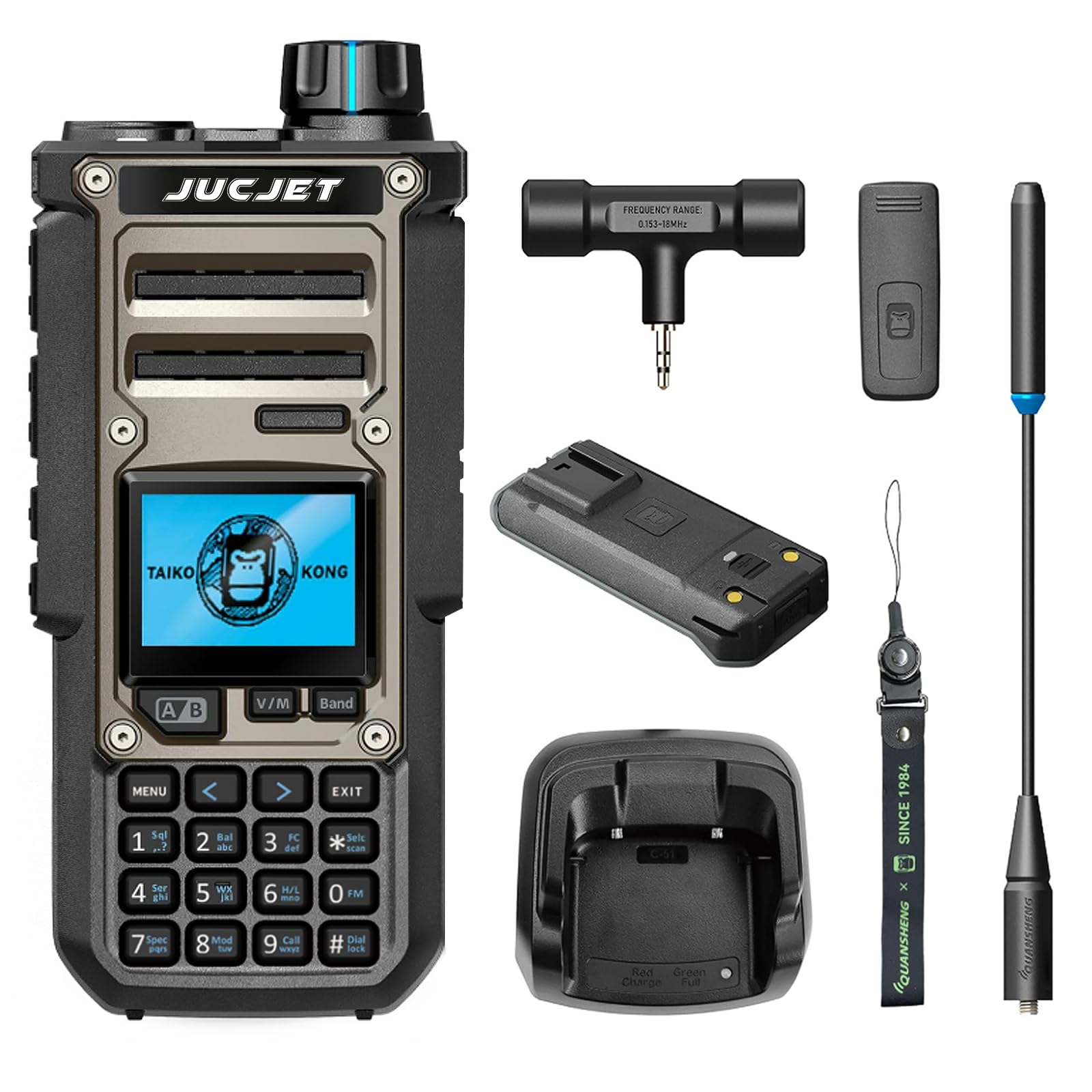 Jucjet TK11(8) Walkie Talkie VHF/UHF 10W 999 Canali