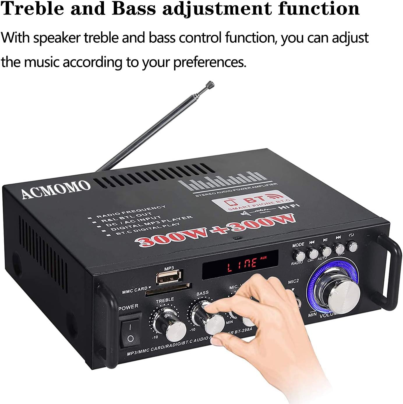 Amplificatore HiFi Audio Stereo BT 600W per Auto o Casa - immagine 6