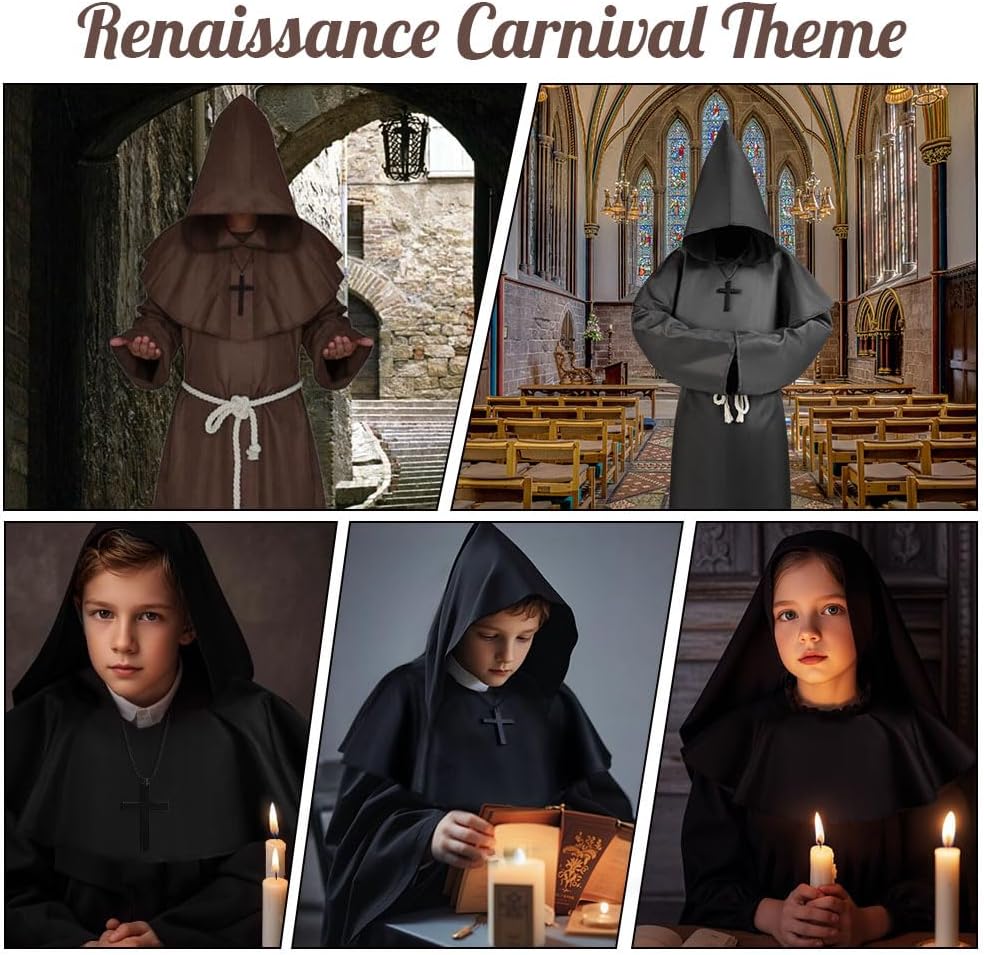 Costume da Monaco Bambino Medievale Halloween - immagine 7