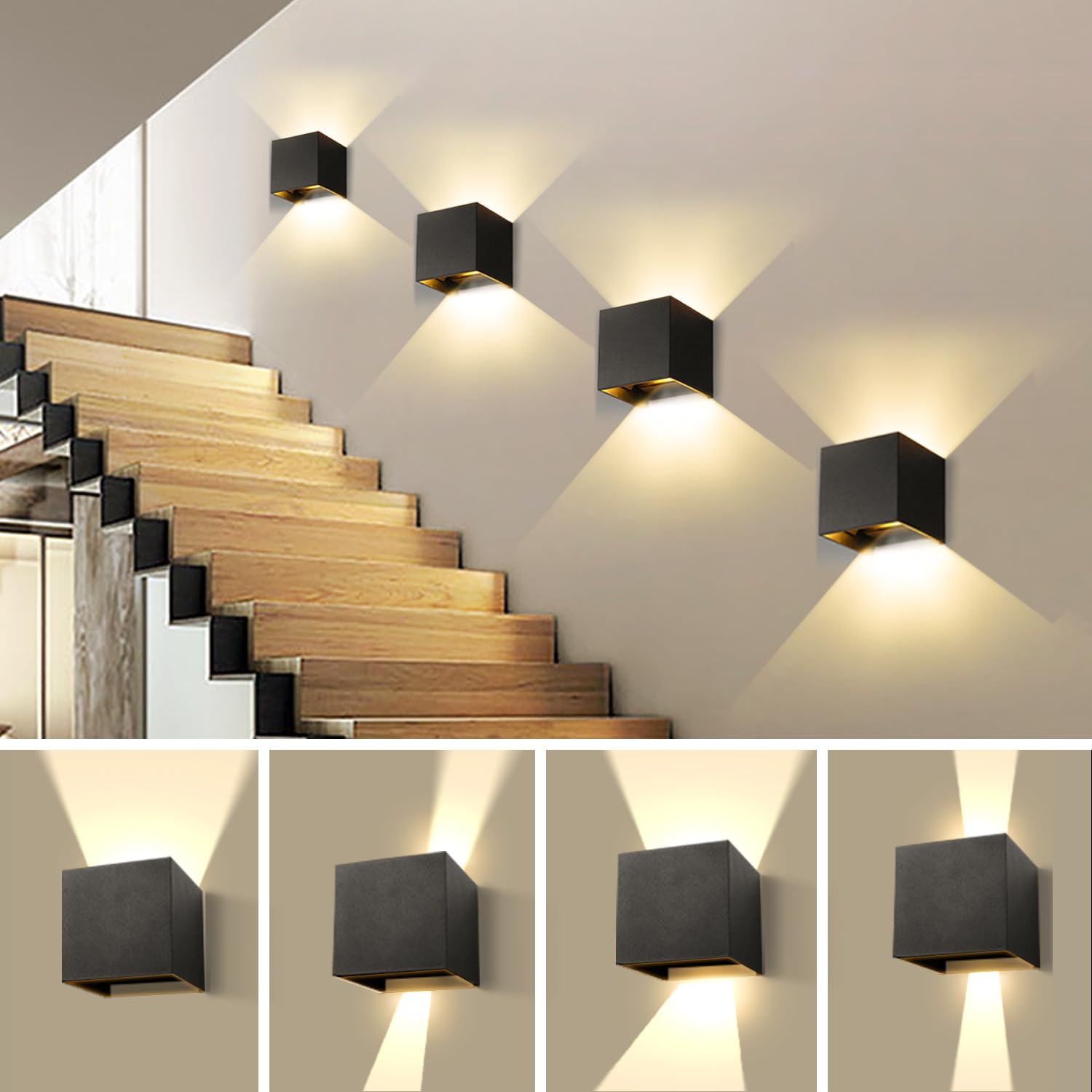 Yicale Luce Parete Esterno 12W IP65 Nera