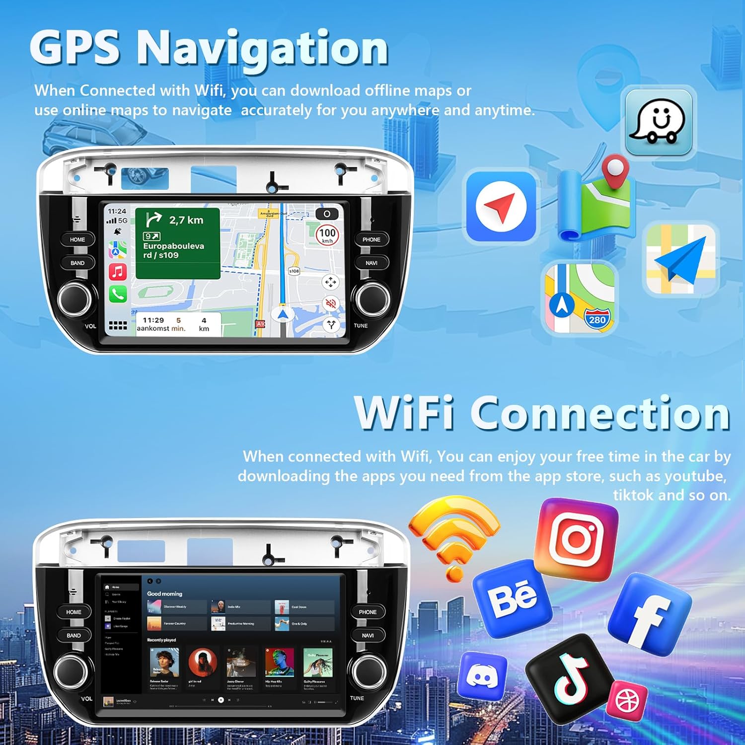 Motorsi Autoradio 4+64G per Fiat Punto 2012-2016 - immagine 3