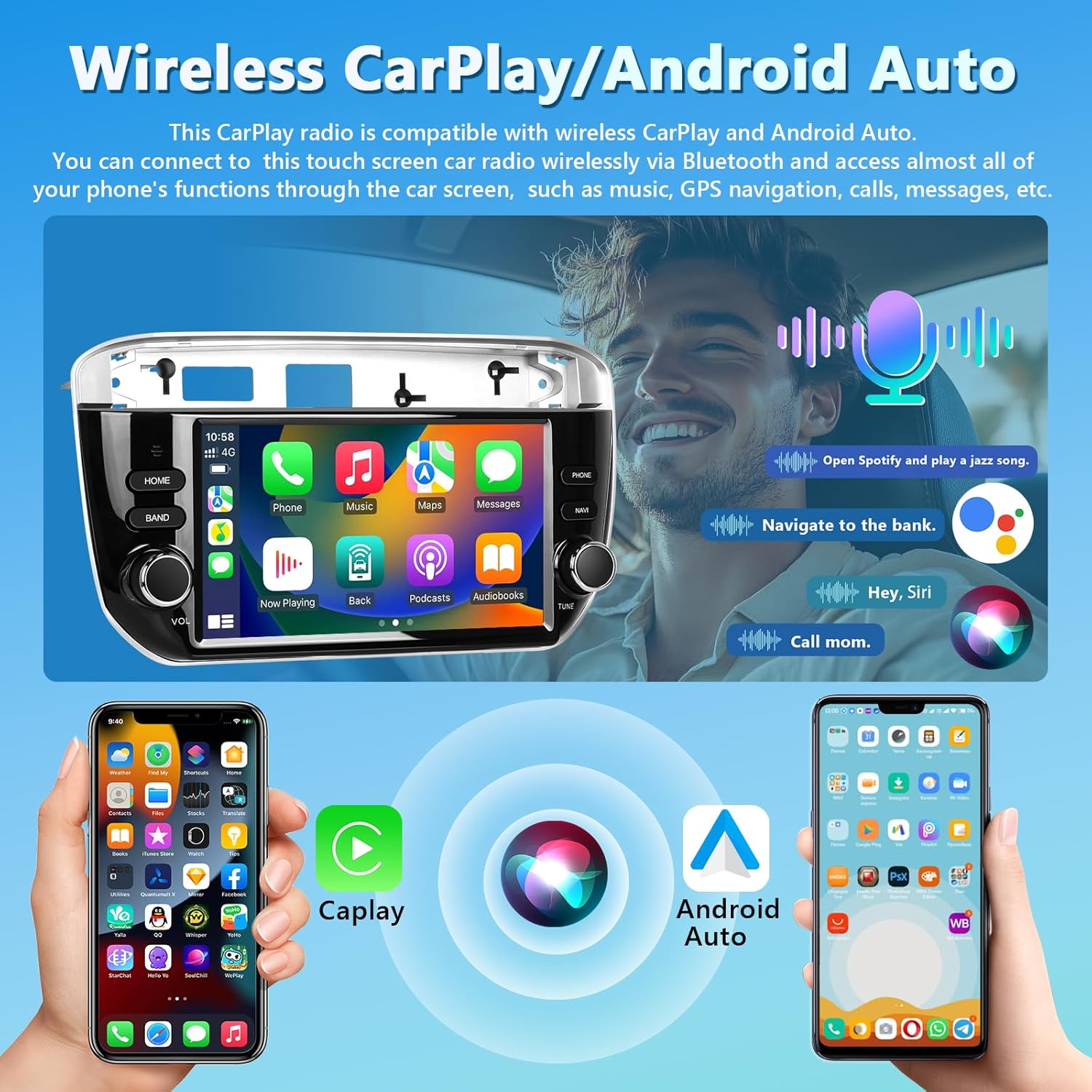 Motorsi Autoradio 4+64G per Fiat Punto 2012-2016 - immagine 5