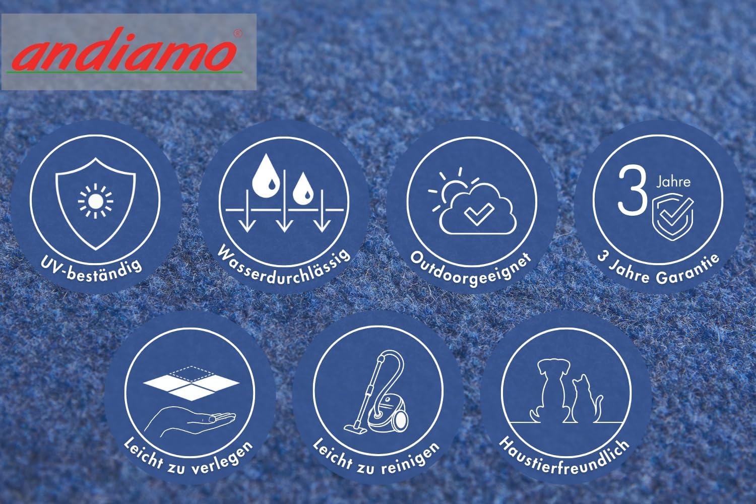 Andiamo Tappeto Erba Artificiale Field con Gommini 300cm - immagine 3