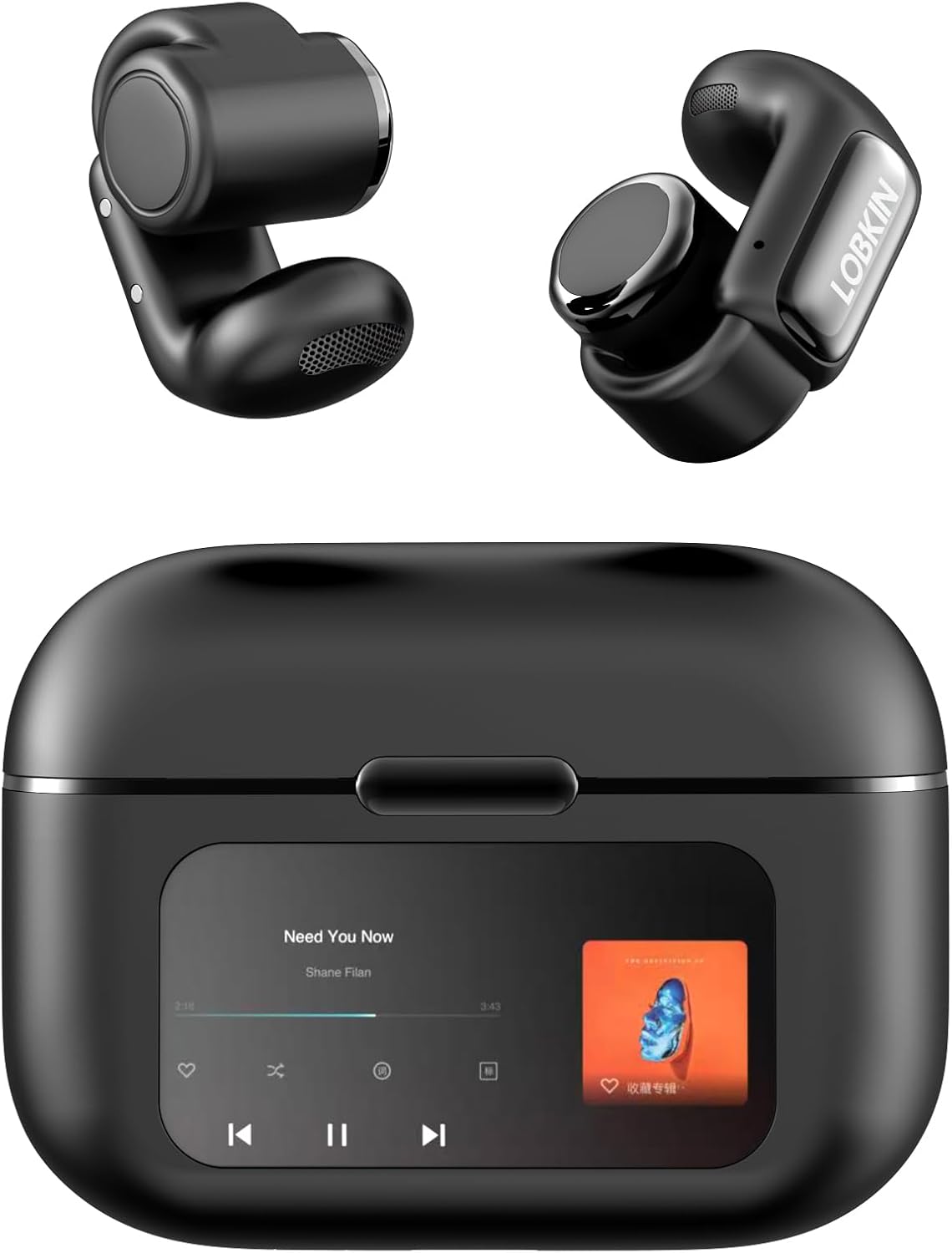 Lobkin Cuffie Bluetooth Open-Ear con Display LED e 4GB Memoria - immagine 1