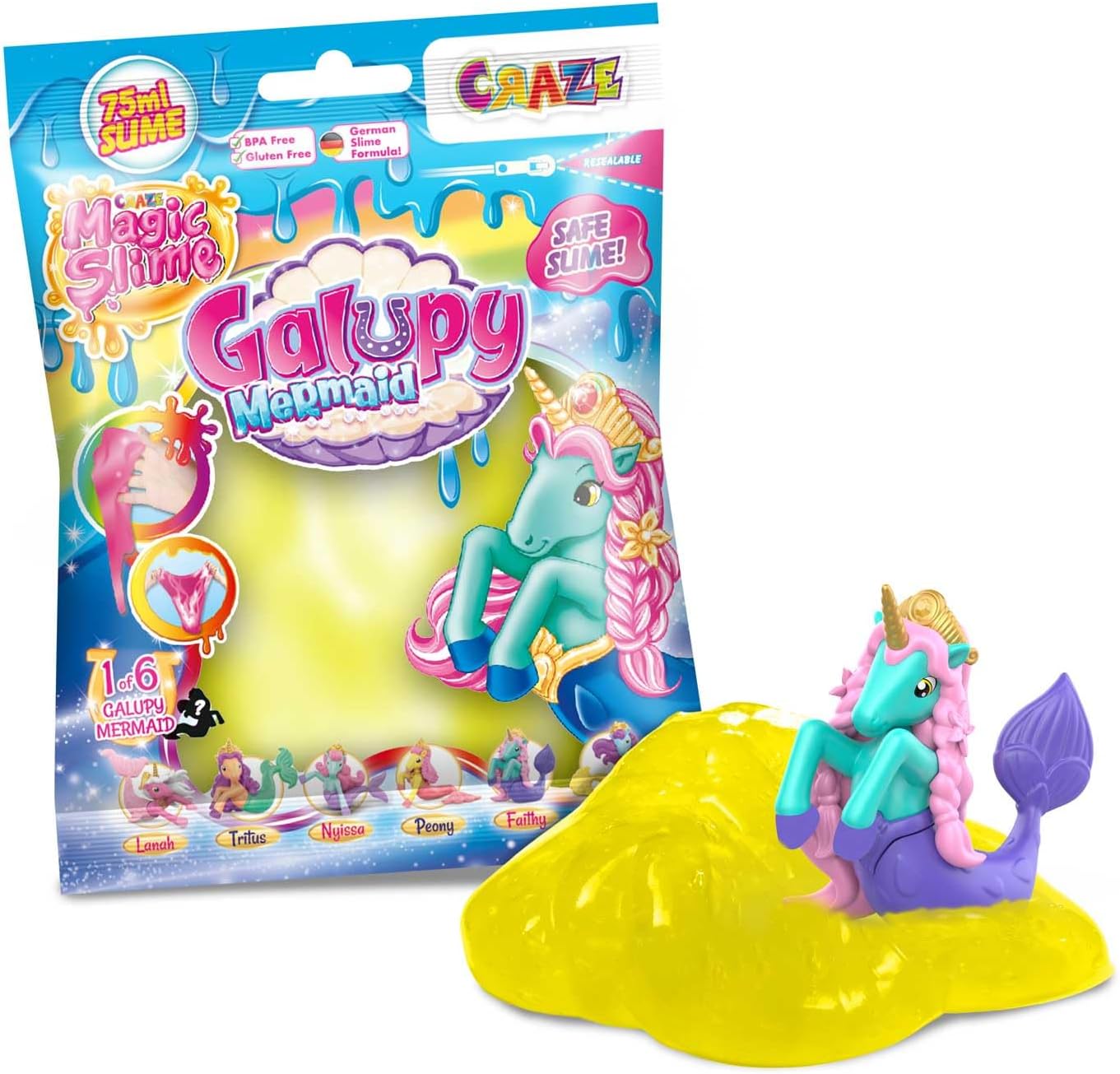 CRAZE Magic Slime Set 20 Foil Bag 75ml - immagine 2
