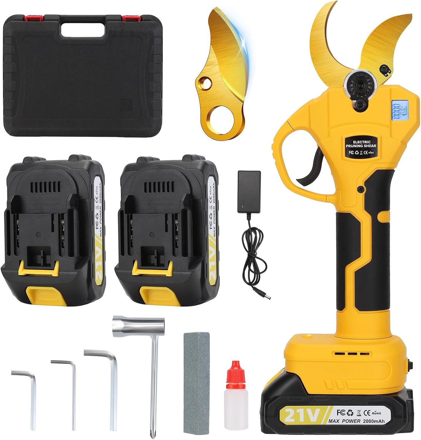 Forbici Potatura a Batterie 40-50mm Brushless con Display LCD