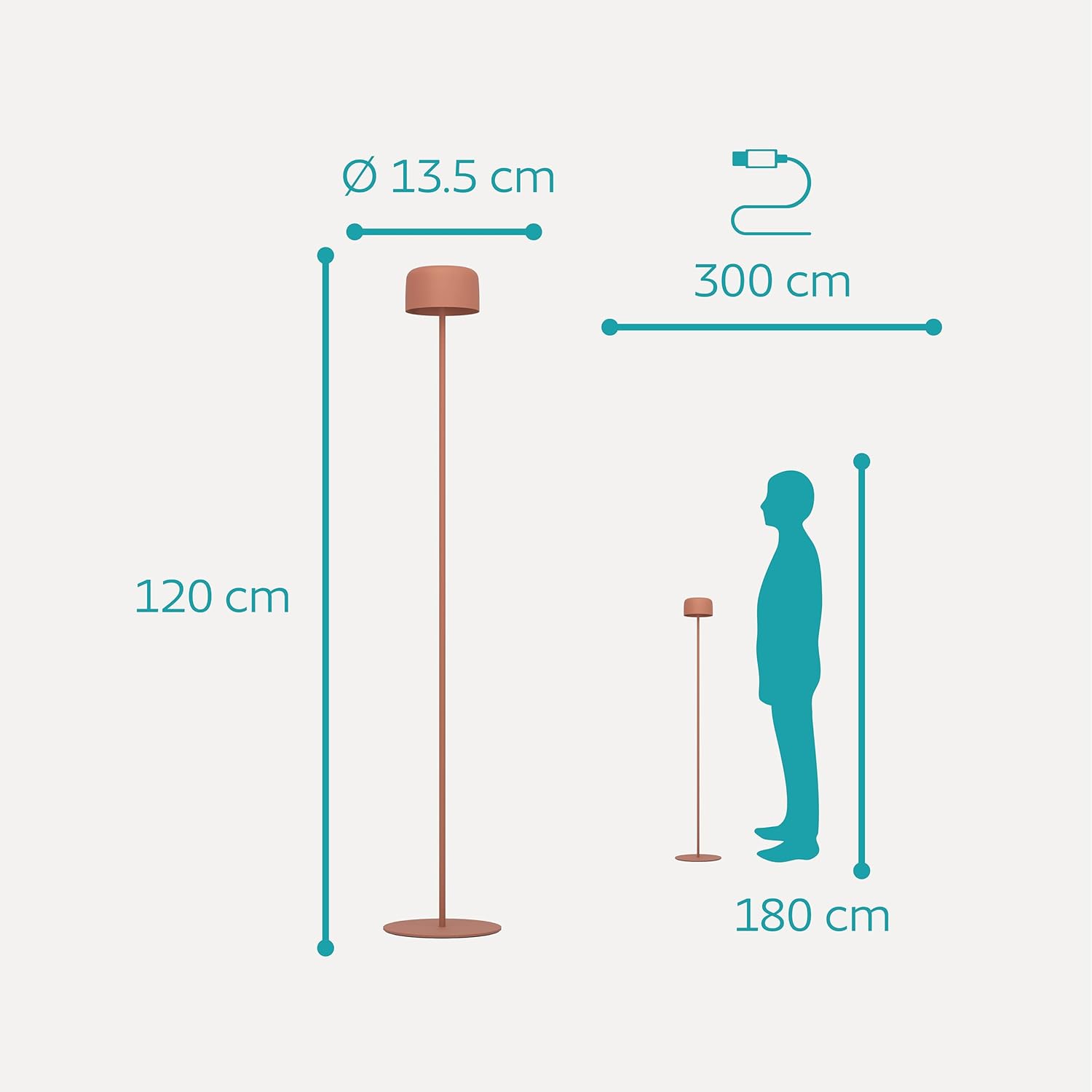 EGLO Lampada a Stelo Solare Roccanova, Rossa - immagine 3