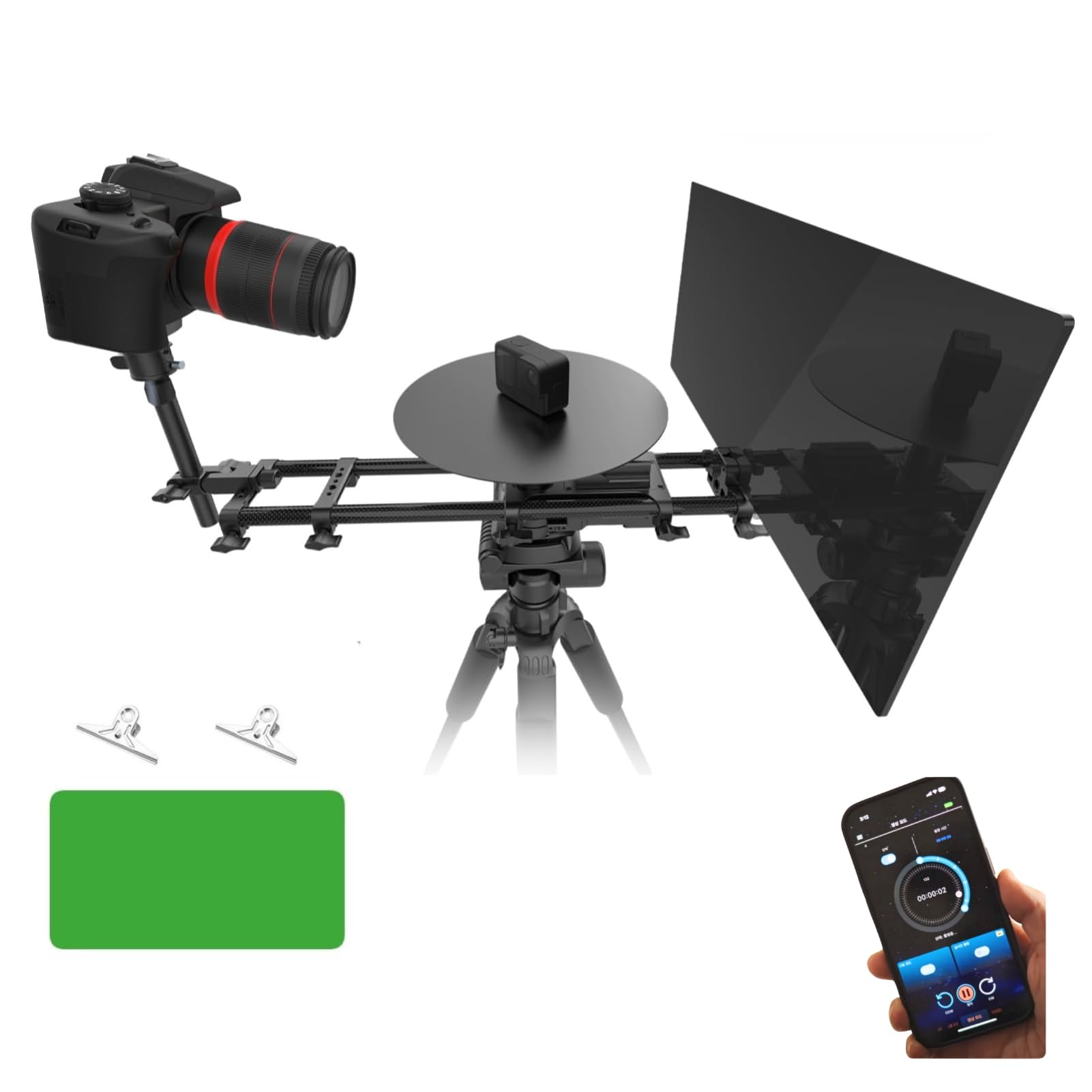 Piattaforma Rotante Motorizzata 360° con Sfondo Verde