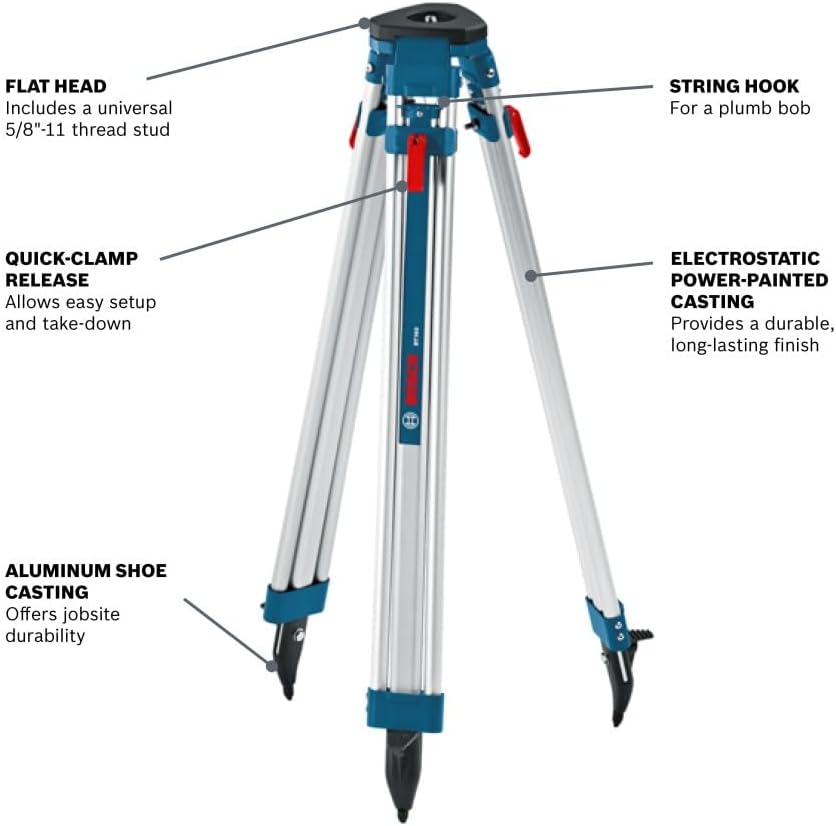 BOSCH Alluminio Quick Clamp Treppiede BT160 - immagine 2