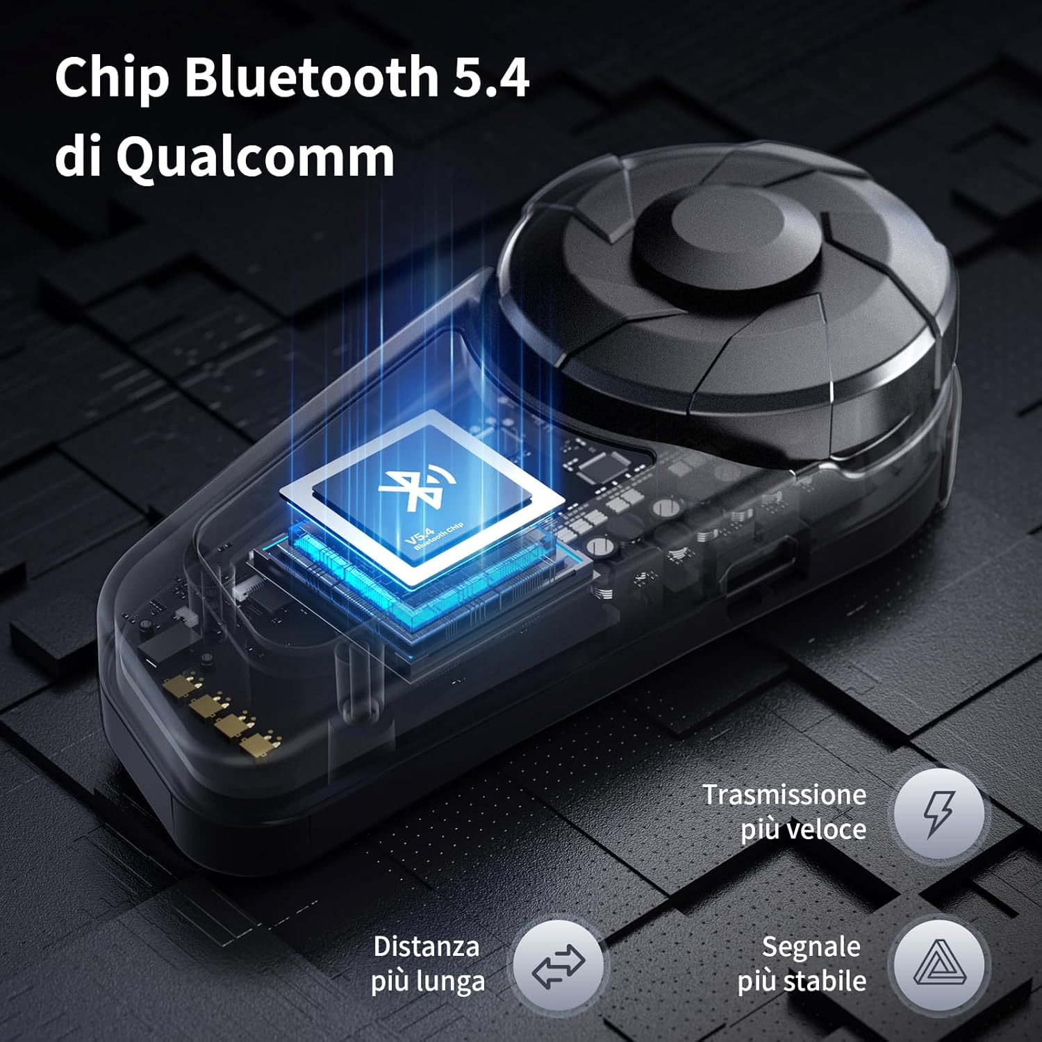 Fodsports FX-S Interfono Moto Doppio Bluetooth 5.4 - immagine 4