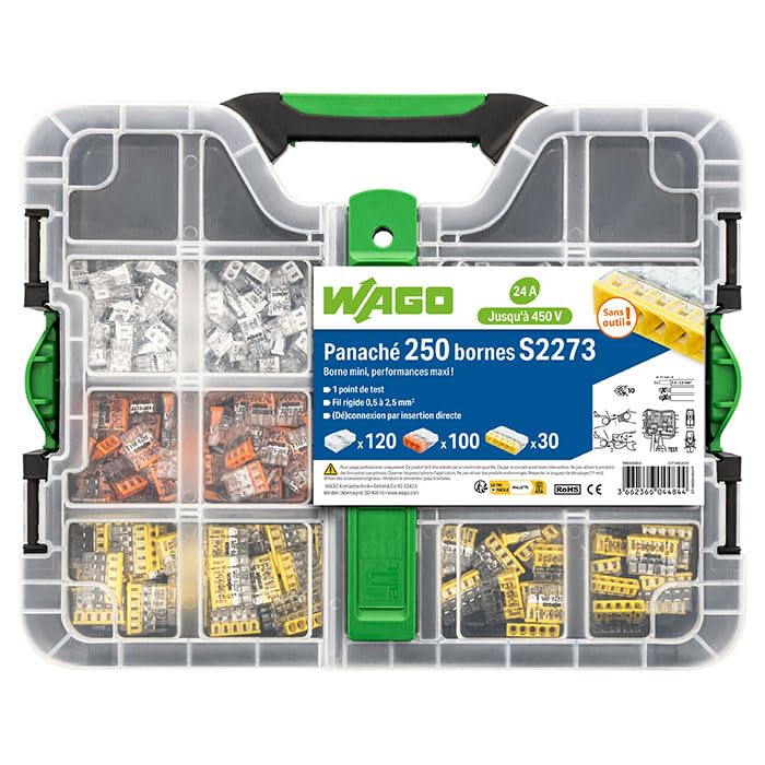 Wago Valigetta 250 terminali S2273 (120 x 2E + 100 x 3E + 30 x 5E)